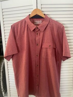 Avalanche Men's Short-Sleeve Button-Down Shirt in Dusty Rose
